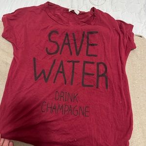 Save water drink champagne t shirt